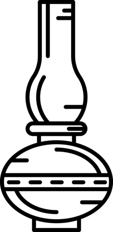 Old Oil Lamp Svg Line Art, Free Vectors File